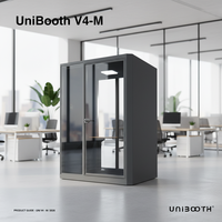 UNIBOOTH Cabine de travail insonorisée moderne et durable, multifonctionnelle, avec cadre en aluminium de précision, module rapide pour bureau