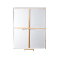 280g 16*20 pouces toile tendue vierge avec toile d'art de cadre en bois de pin pour la peinture
