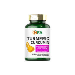 Capsules de curcuma et de curcumine avec logo personnalisé, soutien à la flexibilité des articulations, renforcement immunitaire, extraits d'herbes, capsules pour les personnes actives - Product Image 1