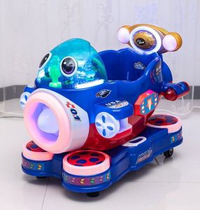Wholesale Coin Operated Kiddie Rides Game Machine Thunder Aircraft Mp3 Kiddy Rides Electric Rocking Car - Product Image 2