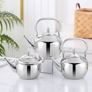 Vente en gros d'usine Cafetière Ensemble théière traditionnel en acier inoxydable Cafetière turque Style du Moyen-Orient Bouilloire électrique à café - Product Image 1