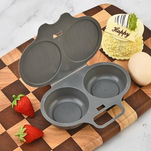 Gray Plastic Microwave Safe <strong>Egg</strong> Steamer &amp; <strong>Fryer</strong> with <strong>Egg</strong> Cooker and Steaming Mold - Product Image 2