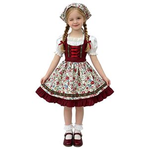 Robe bavaroise Dirndl à fleurs pour filles, ensemble en coton et fibre de bambou, costume d'Oktoberfest, été 2026 - Product Image 4