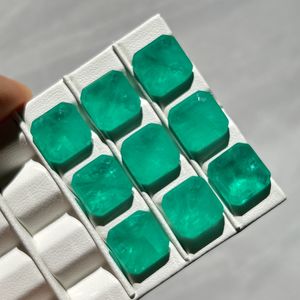 Gemma Sintetica di Cristallo Color Smeraldo, Pietra Verde Taglio Ottagonale per Gioielleria - Product Image 3