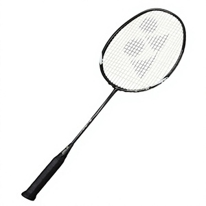 Raqueta de Bádminton Telescópica Profesional Intermedia y Avanzada LingMei Emei Modelo Black Carbon Fiber 4U con Empuñadura de PU y Dureza Moderada - Product Image 5
