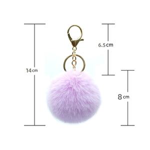 8-سلسلة مفاتيح مقلدة كروية من الكريستال القطيفة للملابس والحقائب ملحقات قطع الزينة بيع المخزون - Product Image 4