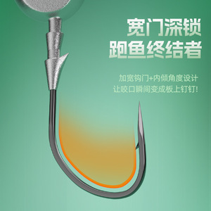 ตะขอเบ็ดตกปลา Aohu Qiaofeng แบบหัวตะกั่ว 50 ชิ้น เคลือบเทฟลอน ป้องกันการติดขัด ตกปลาในน้ำจืด - Product Image 1