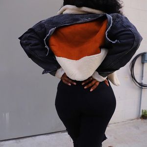 Otoño Invierno suelta cárdigan de piel <span class=keywords><strong>artificial</strong></span> Casual motocicleta chaqueta de pana abajo abrigos de Mujer abrigos de invierno para mujer - Product Image 3