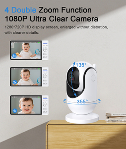 Anicebb Telecamera Monitor per Bambini di Alta Qualità, 2.4GHz, Visione Notturna, Promemoria Pasti, Ninna Nanna, ABM780, Schermo 7.0 Pollici - Product Image 1