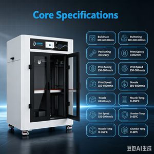 เครื่องพิมพ์ 3 มิติ รุ่น AX-H600 สำหรับงานอุตสาหกรรม ขนาดพื้นที่พิมพ์ 600x600x600 มม. เชื่อมต่อผ่าน USB/WiFi ปรับระดับอัตโนมัติ รองรับวัสดุ PLA - Product Image 4