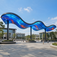 Écran LED flexible extérieur P3 étanche IP65, pleine couleur, panneau souple, haute luminosité, lisible en plein soleil, contraste élevé, personnalisable