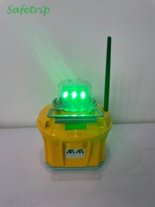 Luz de umbral de pista portátil con certificación ICAO Safetrip, alimentada por energía solar/batería, luz LED verde unidireccional para <span class=keywords><strong>aeropuerto</strong></span> - Product Image 2