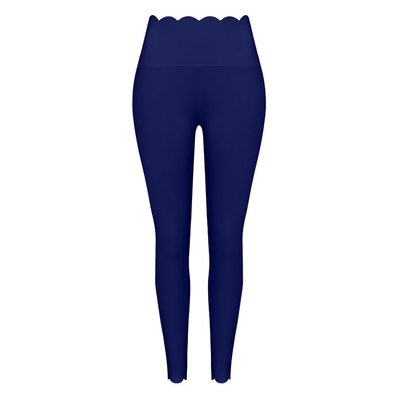 Pantalon bleu nuit (bordure dentelle)