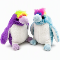 Peluche pingouin arc-en-ciel, jouet en peluche moelleux, peluche douce, crinière colorée, cadeau pour enfants