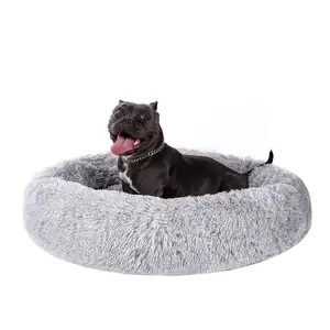 Soft Calming Pet Bed Accessories Suppliers Soft Custom Cat Bed Indoor Orthopedic Machine Washable Luxury Dog Bed.