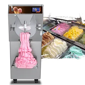 Mvckyi 100L/H Machine à crème glacée dure italienne Congélateur par lots Machine à crème glacée Gelato Machine à glace pour café