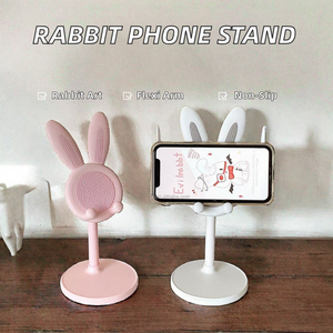 Soporte Plegable Telescópico Ajustable Antideslizante para Teléfono Celular, Diseño de Conejo Adorable, para Escritorio, Hecho de Plástico, con Montaje Magnético - Product Image 3