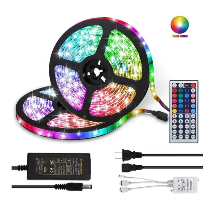 Factory direct IP65 low voltage 12V smd2835 smart Wi-Fi LED strip kit compatible with Alexa led strip light rgb