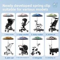 Parasol pour poussette d'enfant, adapté aux tricycles et poussettes pour bébés - Protection extérieure universelle, design minimaliste moderne