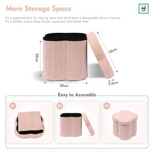 Bailey Möbel hersteller Teddy Velvet Faltbare Aufbewahrung shocker Osmanische Fuß stütze für Wohnzimmer - Product Image 4