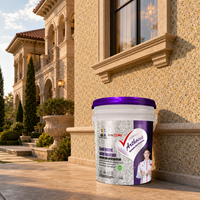 Pintura Inorgánica Nano Multicolor con Efecto Piedra, a Base de Agua, para Arena |   Revestimiento Exterior para Paredes con Simulación de Granito al 95% |   25 kg/tambor
