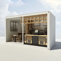 Maison conteneur esthétique personnalisable de style bureau, offrant une grande durabilité et un design moderne pour un usage professionnel