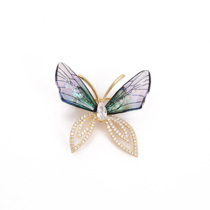 Broche Borboleta Coreano Série Mori, Broche de Liga com Simulação Natural de Inseto, Alfinete de Lapela Versátil para Roupas com Libélula Elfo - Product Image 5