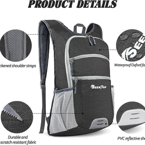 Muestra Gratuita, Mochila Plegable de Senderismo al por Mayor con Bolsa Impermeable Personalizada para Deportes de Campamento y Recreación al Aire Libre - Product Image 4