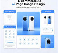 Boîte cadeau personnalisée avec conception graphique photo pour l'image principale du contenu A+ et impression réactive de fichiers numériques utilisables