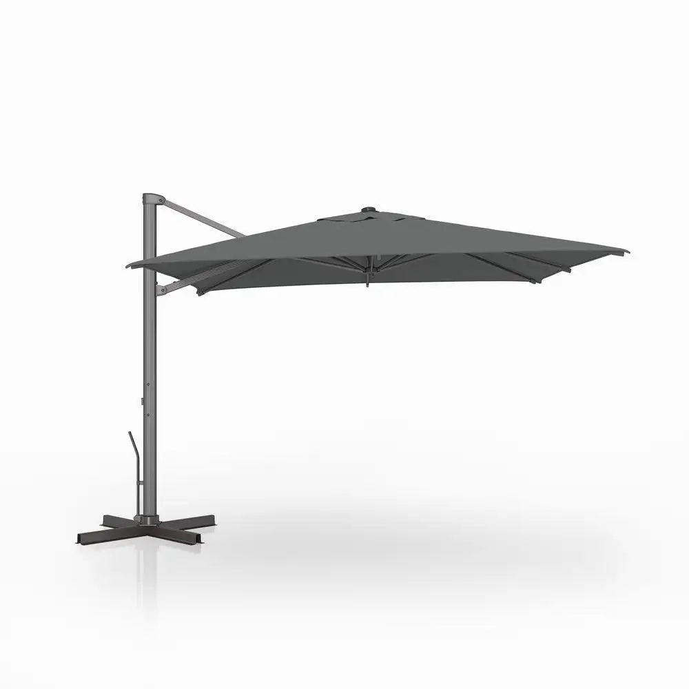 YASN 10ft di lusso in alluminio ombrello cortile applicazione Offset Patio LED Cantilever rettangolare ombrello di rotazione di 360 gradi