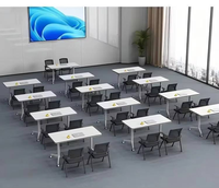 Bureaux de direction modernes, mobilier commercial, table de conférence pliable, table de formation pour le personnel, table de travail avec roulettes