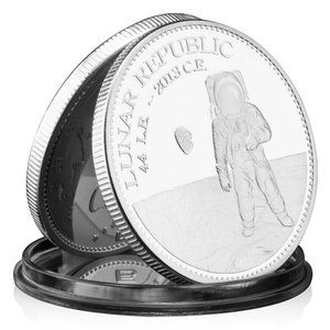 Repubblica lunare 25 crateri da collezione argento placcato Souvenir Basso-Relievo collezione arte regalo creativo moneta commemorativa - Product Image 2