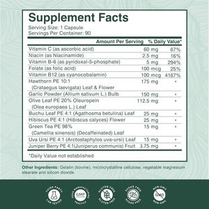 Complément alimentaire pour la pression artérielle de qualité supérieure pour la santé cardiovasculaire des adultes, 90 capsules végétales - Product Image 3