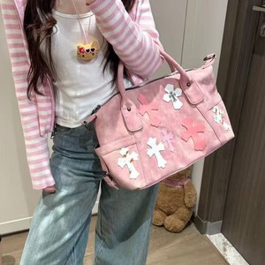 <span class=keywords><strong>Bolso</strong></span> de Viaje Cruzado <span class=keywords><strong>Mediano</strong></span> Unisex de PU con Cierre de Cremallera y Decoración Cruzada, Diseño Corazón de Cuervo, a la Moda - Product Image 6