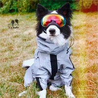 Imperméable tactique léger et lavable pour chien, à quatre pattes, entièrement couvrant, avec bords réfléchissants, en polyester, idéal pour l'été – Spécial Golden Retriever