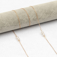Porte-lunettes en cuivre perlé pour femme, bijou de table, en vogue, collier de perles, idée cadeaux