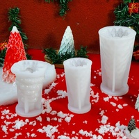 Molde de Silicona Ecológico con Aroma a Árbol de Navidad para Velas, Difusor de Aroma DIY de Navidad, Yeso