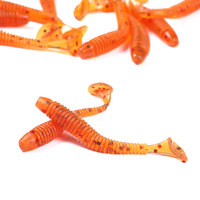 10 pièces/sac leurres en plastique souple pêche Silicone ver appât en plastique souple leurres de pêche appâts de natation leurres de pêche