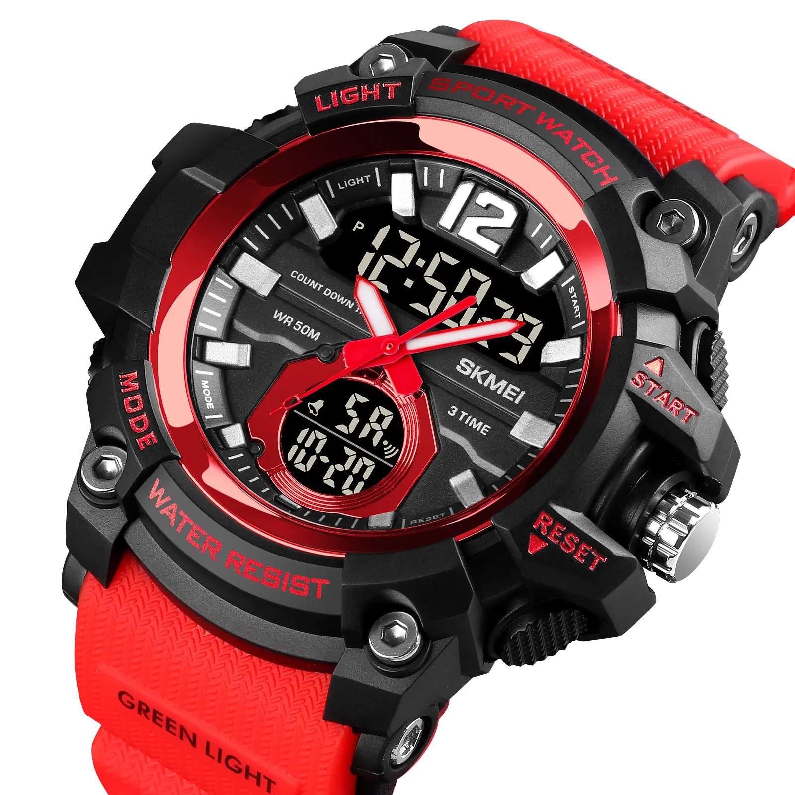 Custom and Wholesale Watches China Factory SKMEI 1725 Sport Men Watch Waterproof Digital Analog Watch