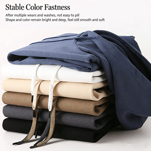 Felpa con Cappuccio a Doppio Strato da 320g per Uomo, Stile Casual e Ampio, con Scritta Stampata, Adatta per Abbigliamento da Lavoro - Product Image 2