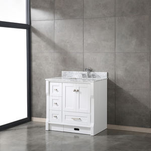 Meuble-lavabo de salle de bain haut de gamme de 36 pouces avec vasque en céramique et caractéristiques résistantes à l'eau - Product Image 3