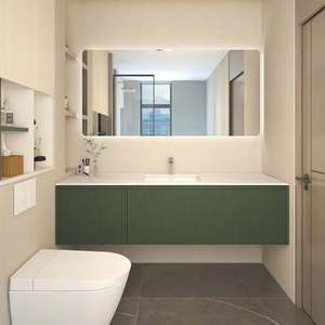 Mueble de Baño Flotante Moderno Personalizado YALIG de 30 Pulgadas con Lavabo, Espejo de Maquillaje y Organizador - Product Image 3