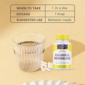 Cápsulas de Membrana de Cáscara de Huevo OEM ODM - Apoya la Salud de las Articulaciones y la Flexibilidad, Apoya la Salud Ósea, Apoya los Niveles de Energía, Vegano - Product Image 4