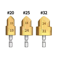 Jeu de forets pour accessoires de tuyauterie PVC, foret à échelle pour PPR avec poignée hexagonale en acier à haute teneur en carbone et finition titane