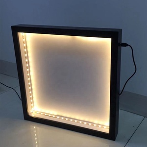 Boîte carrée noire et blanche personnalisée, <span class=keywords><strong>4x4</strong></span>, 8x8, 10x10 pouces, 3cm de profondeur intérieure, cadre de boîte d'ombre à lumière LED - Product Image 6