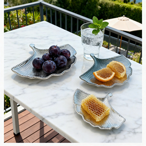 Plato Circular <span class=keywords><strong>de</strong></span> Hierro Soldado Hengyu para Frutas - Almacenamiento Centralizado para Reducir la Desorganización en la <span class=keywords><strong>Oficina</strong></span>/Estudio, Decoración para el Orden Diario - Product Image 3
