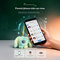 Jouet en peluche interactif vocal IA avec yeux LED, compagnon émotionnel, poupée robot, animal électronique IA - Jouet IA mignon de 3,5 pouces