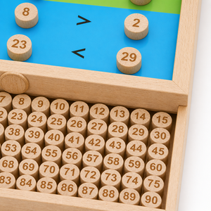 Tableau de <span class=keywords><strong>math</strong></span>ématiques en bois, jouet éducatif d'apprentissage de l'arithmétique avec tuiles numériques pour l'éducation des enfants, logo personnalisé OEM - Product Image 2
