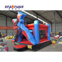 Maison de rebond extérieure Spiderman de haute qualité avec toboggan Maisons de rebond sèches gonflables commerciales à vendre pour enfants et adultes