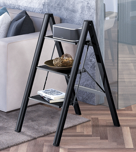 Échelle escamotable télescopique portable en acier, capacité de charge 150 kg, pour intérieur et extérieur, vente en gros - Product Image 1